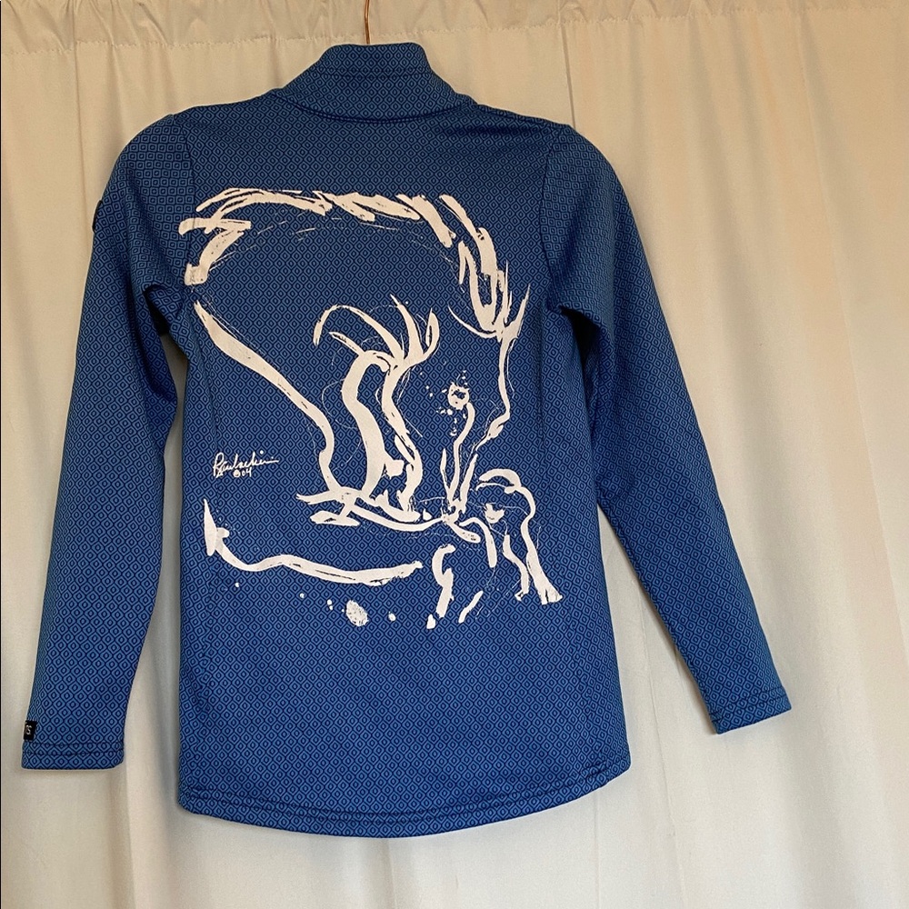 Kerrits Blue Geometric Pattern Top - image 2